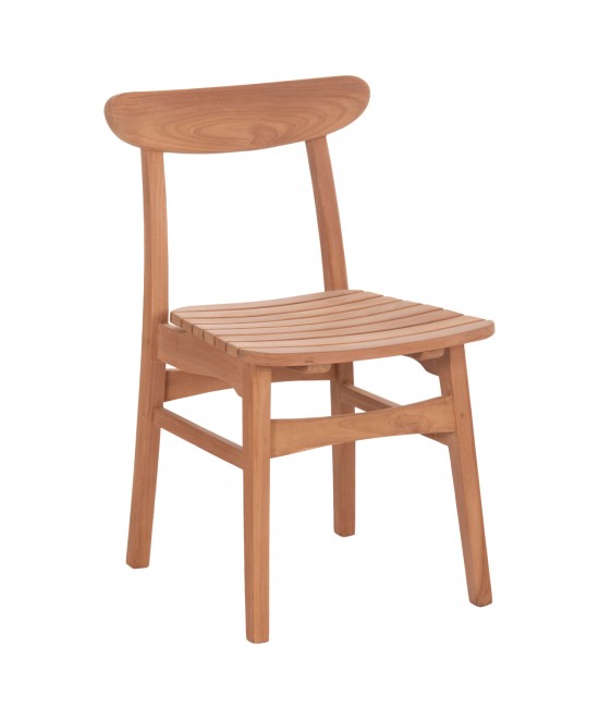 ΚΑΡΕΚΛΑ ΤΡΑΠΕΖΑΡΙΑΣ ΕΞ.ΧΩΡΟΥ ROBBIE HM18115 ΞΥΛΟ TEAK--ΦΥΣΙΚΟ 48x51x82Υεκ.