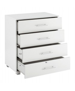 ΣΥΡΤΑΡΙΕΡΑ ΜΕΛΑΜΙΝΗΣ BRIANA HM2204.05 ME 4 ΣΥΡΤΑΡΙΑ ΛΕΥΚΗ 75x40x83Y εκ.