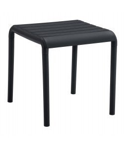 ΤΡΑΠΕΖΑΚΙ ΤΕΤΡΑΓΩΝΟ KORVER HM6335.02 ΠΟΛΥΠΡΟΠΥΛΕΝΙΟ ΣΕ ΜΑΥΡΟ 45x45x47Υεκ.