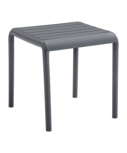 ΤΡΑΠΕΖΑΚΙ ΤΕΤΡΑΓΩΝΟ KORVER HM6335.03 ΠΟΛΥΠΡΟΠΥΛΕΝΙΟ ΣΕ ΓΚΡΙ 45x45x47Υεκ.