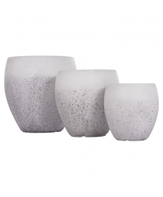 ΣΕΤ 3ΤΜΧ ΓΛΑΣΤΡΕΣ ΣΕΙΡΑ GARDENER HM4718 FIBERCLAY ΛΕΥΚΟ Φ55x54Υεκ ΣΕΤ 3ΤΜΧ ΓΛΑΣΤΡΕΣ ΣΕΙΡΑ GARDENER HM4718 FIBERCLAY ΛΕΥΚΟ Φ55x54Υεκ