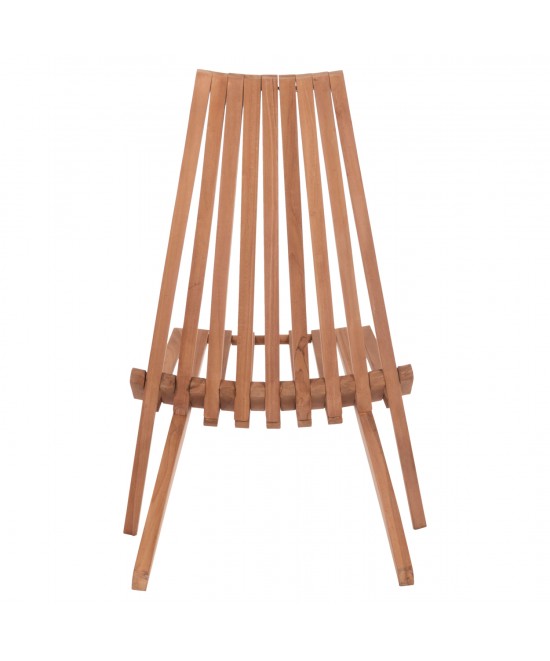 ΠΟΛΥΘΡΟΝΑ LOUNGE ΠΤΥΣΣΟΜΕΝΗ SHIGAO HM18112 ΞΥΛΟ TEAK--ΦΥΣΙΚΟ 61x88.5x89Υεκ.