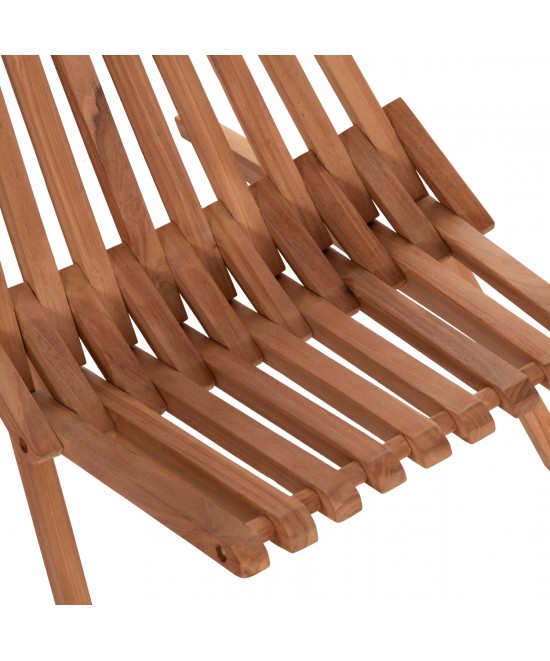 ΠΟΛΥΘΡΟΝΑ LOUNGE ΠΤΥΣΣΟΜΕΝΗ SHIGAO HM18112 ΞΥΛΟ TEAK--ΦΥΣΙΚΟ 61x88.5x89Υεκ.