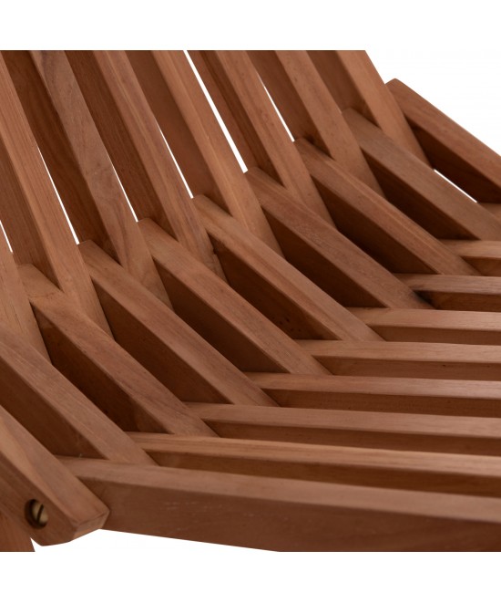 ΠΟΛΥΘΡΟΝΑ LOUNGE ΠΤΥΣΣΟΜΕΝΗ SHIGAO HM18112 ΞΥΛΟ TEAK--ΦΥΣΙΚΟ 61x88.5x89Υεκ.