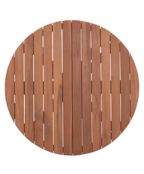 ΕΠΙΦΑΝΕΙΑ ΤΡΑΠΕΖΙΟΥ ΣΤΡΟΓΓΥΛΗ HM18133 ΞΥΛΟ TEAK--ΦΥΣΙΚΟ Φ70x4(πάχος)εκ.