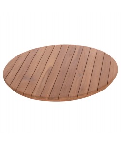 ΕΠΙΦΑΝΕΙΑ ΤΡΑΠΕΖΙΟΥ ΣΤΡΟΓΓΥΛΗ HM18133 ΞΥΛΟ TEAK--ΦΥΣΙΚΟ Φ70x4(πάχος)εκ.