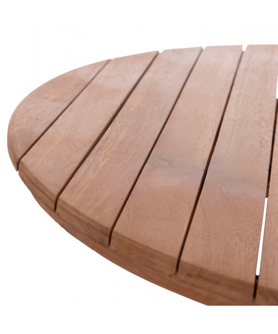 ΕΠΙΦΑΝΕΙΑ ΤΡΑΠΕΖΙΟΥ ΣΤΡΟΓΓΥΛΗ HM18133 ΞΥΛΟ TEAK--ΦΥΣΙΚΟ Φ70x4(πάχος)εκ.