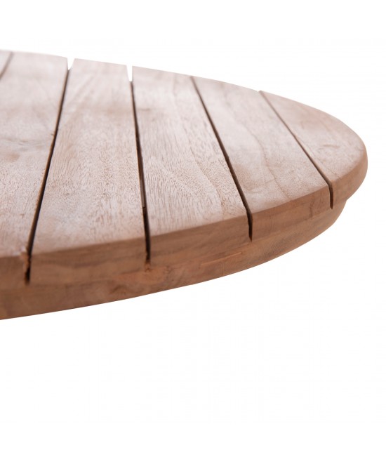 ΕΠΙΦΑΝΕΙΑ ΤΡΑΠΕΖΙΟΥ ΣΤΡΟΓΓΥΛΗ HM18133 ΞΥΛΟ TEAK--ΦΥΣΙΚΟ Φ70x4(πάχος)εκ.