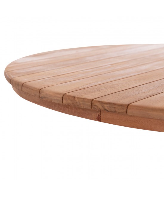 ΕΠΙΦΑΝΕΙΑ ΤΡΑΠΕΖΙΟΥ ΣΤΡΟΓΓΥΛΗ HM18134 ΞΥΛΟ TEAK--ΦΥΣΙΚΟ Φ80x4(πάχος)εκ.