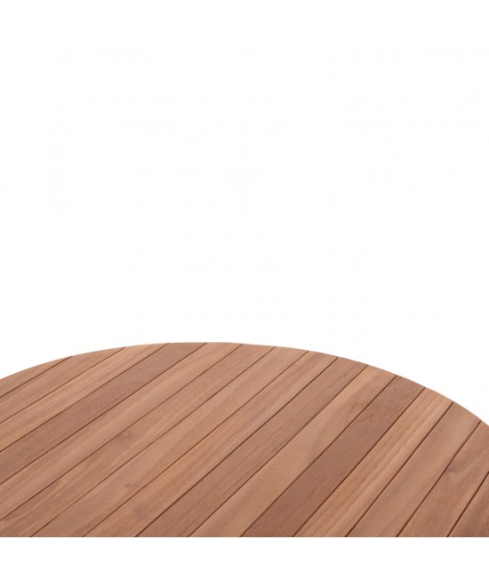 ΕΠΙΦΑΝΕΙΑ ΤΡΑΠΕΖΙΟΥ ΣΤΡΟΓΓΥΛΗ HM18134 ΞΥΛΟ TEAK--ΦΥΣΙΚΟ Φ80x4(πάχος)εκ.