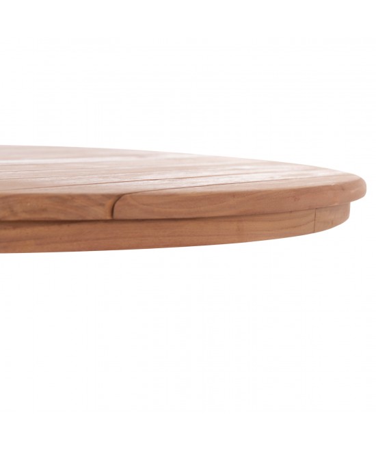 ΕΠΙΦΑΝΕΙΑ ΤΡΑΠΕΖΙΟΥ ΣΤΡΟΓΓΥΛΗ HM18134 ΞΥΛΟ TEAK--ΦΥΣΙΚΟ Φ80x4(πάχος)εκ.