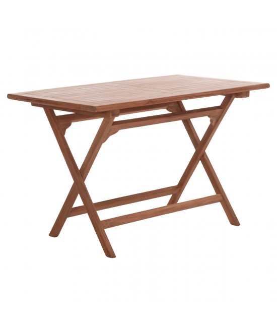 ΤΡΑΠΕΖΙ ΠΤΥΣΣΟΜΕΝΟ ΟΡΘΟΓΩΝΙΟ ERIS HM18117 ΞΥΛΟ TEAK--ΦΥΣΙΚΟ 120x70x76Υεκ.
