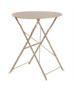 ΤΡΑΠΕΖΙ ΖΑΠΠΕΙΟΥ ΠΤΥΣΣΟΜΕΝΟ ΣΤΡΟΓΓΥΛΟ SOPHIE HM6336.04 ΜΕΤΑΛΛΙΚΟ ΚΑΠΟΥΤΣΙΝΟ Φ60x70Υεκ