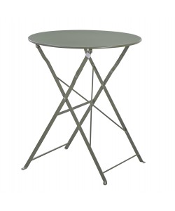 ΤΡΑΠΕΖΙ ΖΑΠΠΕΙΟΥ ΠΤΥΣΣΟΜΕΝΟ ΣΤΡΟΓΓΥΛΟ SOPHIE HM6336.05 ΜΕΤΑΛΛΙΚΟ DARK OLIVE Φ60x70Υεκ