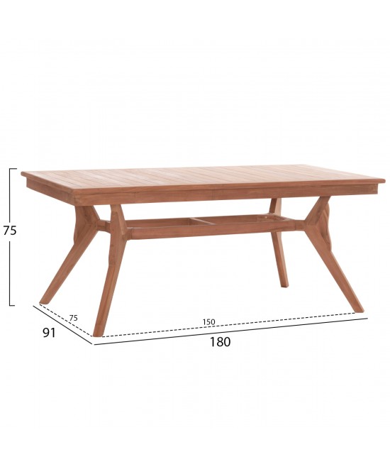 ΤΡΑΠΕΖΙ ΤΡΑΠΕΖΑΡΙΑΣ WONDER HM18116 ΞΥΛΟ TEAK--ΦΥΣΙΚΟ 180x91x75Υεκ. ΤΡΑΠΕΖΙ ΤΡΑΠΕΖΑΡΙΑΣ WONDER HM18116 ΞΥΛΟ TEAK--ΦΥΣΙΚΟ 180x91x75Υεκ.