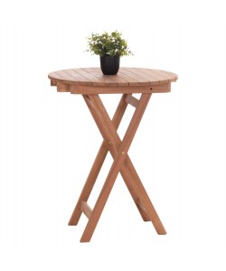 ΤΡΑΠΕΖΙ ΣΚΗΝΟΘΕΤΗ ΣΤΡΟΓΓΥΛΟ HEIDEL HM18120 ΞΥΛΟ TEAK--ΦΥΣΙΚΟ Φ60x75Υεκ.