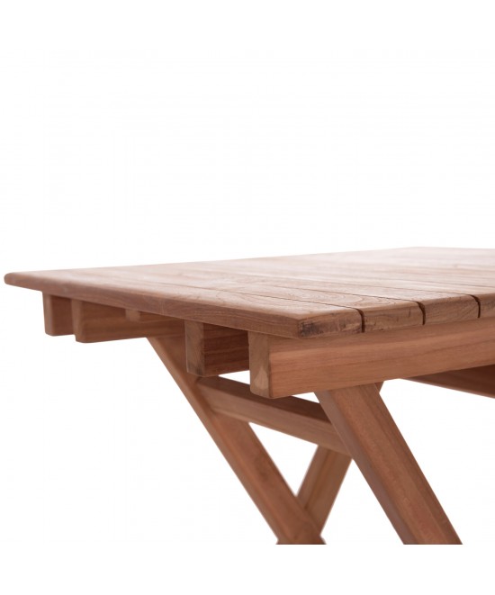 ΤΡΑΠΕΖΙ ΣΚΗΝΟΘΕΤΗ ΤΕΤΡΑΓΩΝΟ HEIDEL HM18121 ΞΥΛΟ TEAK--ΦΥΣΙΚΟ 60x60x75Υεκ.