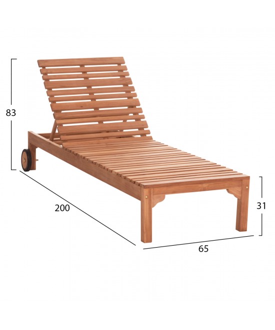 ΞΑΠΛΩΣΤΡΑ ΜΕ ΡΟΔΕΣ STELLANO HM6159 ΞΥΛΟ ΤΕΑΚ ΣΕ ΦΥΣΙΚΟ ΧΡΩΜΑ 200x65x31Υεκ.