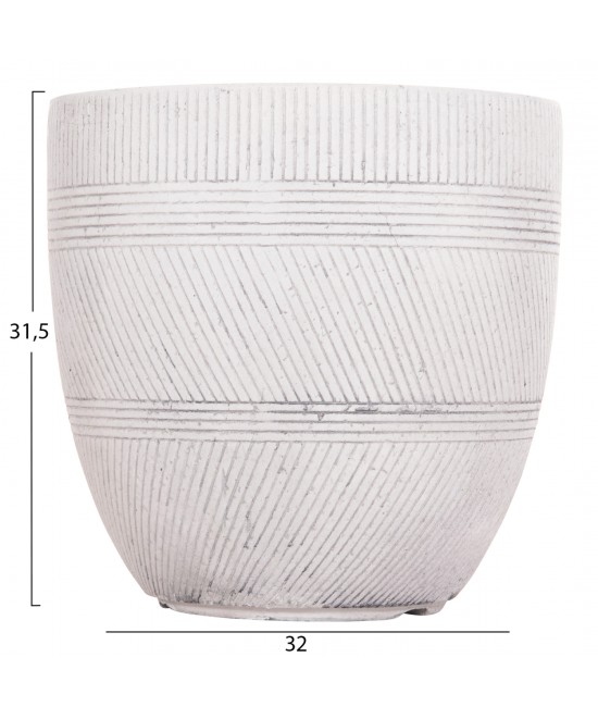 ΣΕΤ 4ΤΜΧ ΓΛΑΣΤΡΕΣ ΣΤΡΟΓΓΥΛΕΣ ΣΕΙΡΑ GARDENER HM4719 FIBERCLAY-ΧΡΩΜΑ CEMENT Φ44x43Υεκ