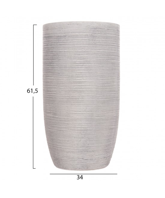 ΣΕΤ 3ΤΜΧ ΓΛΑΣΤΡΕΣ ΚΥΛΙΝΔΡΟΙ ΣΕΙΡΑ GARDENER HM4721 FIBERCLAY-ΧΡΩΜΑ CEMENT Φ42x78Υεκ