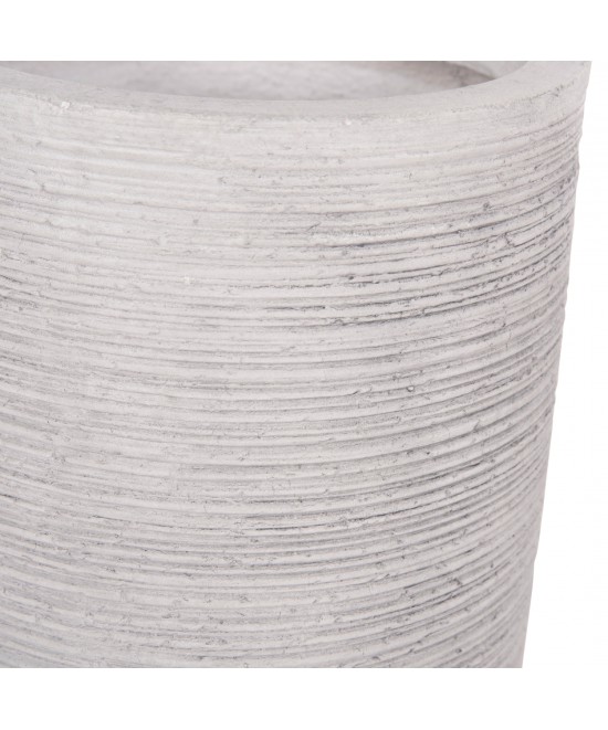 ΣΕΤ 3ΤΜΧ ΓΛΑΣΤΡΕΣ ΚΥΛΙΝΔΡΟΙ ΣΕΙΡΑ GARDENER HM4721 FIBERCLAY-ΧΡΩΜΑ CEMENT Φ42x78Υεκ