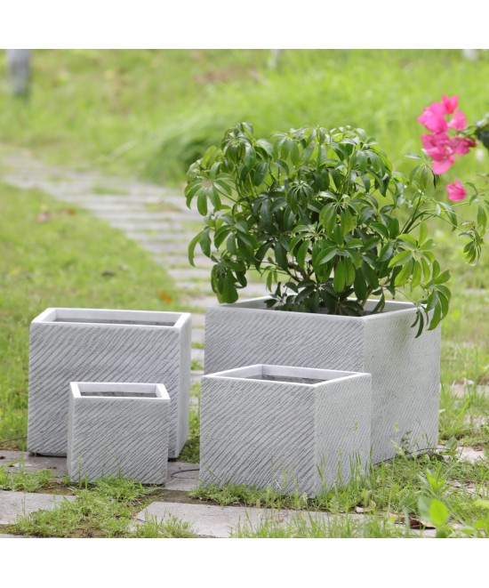 ΣΕΤ 4ΤΜΧ ΓΛΑΣΤΡΕΣ ΤΕΤΡΑΓΩΝΕΣ GARDENER HM4730 FIBERCLAY ΓΚΡΙ CEMENT 37x37x32Υεκ. ΣΕΤ 4ΤΜΧ ΓΛΑΣΤΡΕΣ ΤΕΤΡΑΓΩΝΕΣ GARDENER HM4730 FIBERCLAY ΓΚΡΙ CEMENT 37x37x32Υεκ.