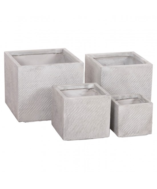 ΣΕΤ 4ΤΜΧ ΓΛΑΣΤΡΕΣ ΤΕΤΡΑΓΩΝΕΣ GARDENER HM4730 FIBERCLAY ΓΚΡΙ CEMENT 37x37x32Υεκ. ΣΕΤ 4ΤΜΧ ΓΛΑΣΤΡΕΣ ΤΕΤΡΑΓΩΝΕΣ GARDENER HM4730 FIBERCLAY ΓΚΡΙ CEMENT 37x37x32Υεκ.