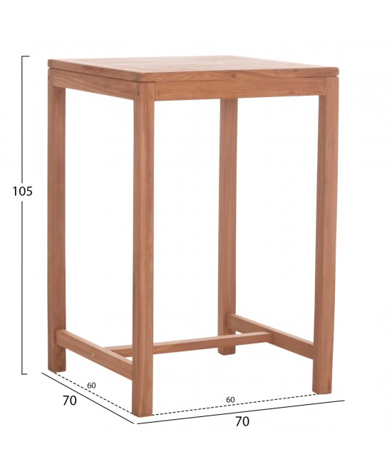 ΤΡΑΠΕΖΙ ΜΠΑΡ ΤΕΤΡΑΓΩΝΟ PRESSCOT HM18113 ΞΥΛΟ TEAK ΣΕ ΦΥΣΙΚΟ 70x70x105Υεκ. ΤΡΑΠΕΖΙ ΜΠΑΡ ΤΕΤΡΑΓΩΝΟ PRESSCOT HM18113 ΞΥΛΟ TEAK ΣΕ ΦΥΣΙΚΟ 70x70x105Υεκ.
