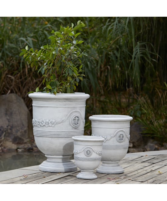 ΣΕΤ 3ΤΜΧ ΓΛΑΣΤΡΕΣ ΜΕ ΑΝΑΓΛΥΦΟ GARDENER HM4729 FIBERCLAY-ΣΕ ΥΠΟΛΕΥΚΟ Φ58x72.5Υεκ