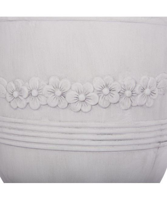 ΣΕΤ 3ΤΜΧ ΓΛΑΣΤΡΕΣ ΜΕ ΑΝΑΓΛΥΦΟ GARDENER HM4729 FIBERCLAY-ΣΕ ΥΠΟΛΕΥΚΟ Φ58x72.5Υεκ