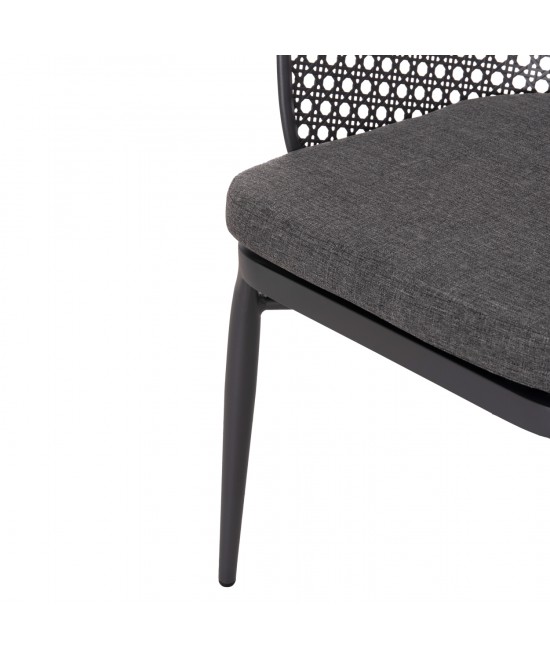 ΣΕΤ LOUNGE 3TMX ΕΞ.ΧΩΡΟΥ OREGO HM21107.01 ΑΛΟΥΜΙΝΙΟ & ΜΕΤΑΛΛΟ ΣΕ ΣΚΟΥΡΟ ΓΚΡΙ