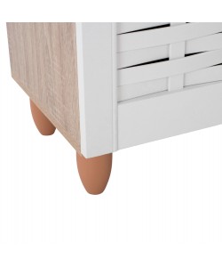 ΠΑΠΟΥΤΣΟΘΗΚΗ-ΝΤΟΥΛΑΠΙ ΜΕΛΑΜΙΝΗΣ ΜΕ 3ΠΟΡΤΕΣ HM2211.06 SONAMA-ΛΕΥΚΗ 114,5x34x68 εκ.