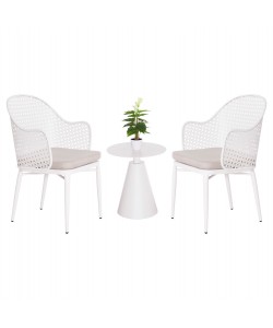 ΣΕΤ LOUNGE 3TMX ΕΞ.ΧΩΡΟΥ OREGO HM21106.02 ΑΛΟΥΜΙΝΙΟ ΣΕ ΛΕΥΚΟ