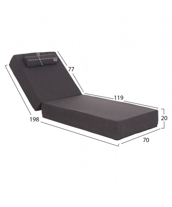 ΜΑΞΙΛΑΡΙ ΞΑΠΛΩΣΤΡΑΣ KIHEI HM21094.03 OLEFIN ΣΚΟΥΡΟ ΓΚΡΙ ΜΕ FOAM 198x70x20Υεκ ΜΑΞΙΛΑΡΙ ΞΑΠΛΩΣΤΡΑΣ KIHEI HM21094.03 OLEFIN ΣΚΟΥΡΟ ΓΚΡΙ ΜΕ FOAM 198x70x20Υεκ