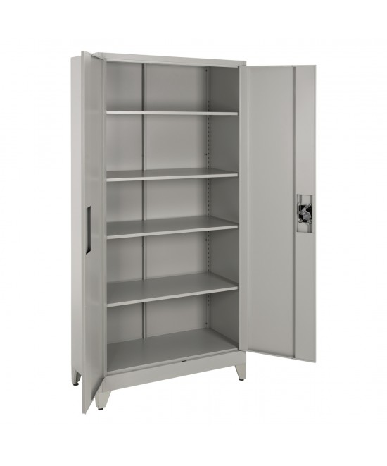 ΝΤΟΥΛΑΠΑ ΜΕΤΑΛΛΙΚΗ DURON HM21000 ΔΙΦΥΛΛΗ ΜΕ 5 ΑΠΟΘ.ΧΩΡΟΥΣ & ΠΟΔΙΑ- ΓΚΡΙ 90Χ40Χ190Yεκ