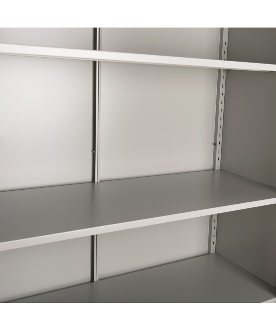 ΝΤΟΥΛΑΠΑ ΜΕΤΑΛΛΙΚΗ DURON HM21000 ΔΙΦΥΛΛΗ ΜΕ 5 ΑΠΟΘ.ΧΩΡΟΥΣ & ΠΟΔΙΑ- ΓΚΡΙ 90Χ40Χ190Yεκ