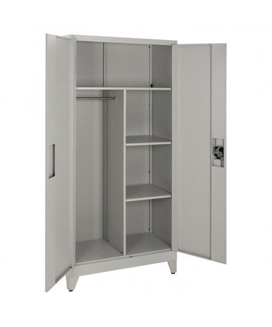 ΝΤΟΥΛΑΠΑ ΜΕΤΑΛΛΙΚΗ ΜΕ ΠΟΔΙΑ CLOD HM11998 2ΦΥΛΛΗ ΜΕ ΧΩΡΙΣΜΑ-ΑΝΟΙΧΤΟ ΓΚΡΙ 90Χ40Χ190Yεκ