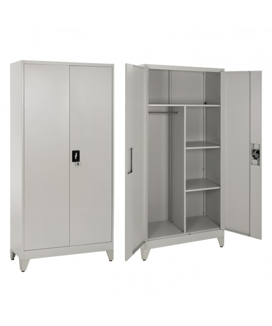 ΝΤΟΥΛΑΠΑ ΜΕΤΑΛΛΙΚΗ ΜΕ ΠΟΔΙΑ CLOD HM11998 2ΦΥΛΛΗ ΜΕ ΧΩΡΙΣΜΑ-ΑΝΟΙΧΤΟ ΓΚΡΙ 90Χ40Χ190Yεκ