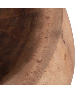 ΤΡΑΠΕΖΙ ΣΑΛΟΝΙΟΥ ΣΤΡΟΓΓΥΛΟ POMPU HM9794.11 ΜΑΣΙΦ ΞΥΛΟ SUAR ΣΕ ΦΥΣΙΚΟ Φ60x35Υεκ.