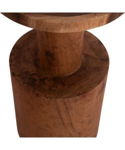 ΤΡΑΠΕΖΙ ΒΟΗΘΗΤΙΚΟ BERMAL HM9889.11 ΜΑΣΙΦ ΞΥΛΟ SUAR ΣΕ ΦΥΣΙΚΟ Φ35x65Υεκ.