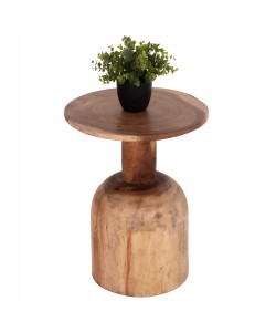 ΒΟΗΘΗΤΙΚΟ ΤΡΑΠΕΖΑΚΙ PUMBE HM9891.11 ΞΥΛΟ SUAR ΣΕ ΦΥΣΙΚΟ ΧΡΩΜΑ Φ40x50Υεκ