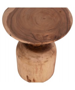 ΒΟΗΘΗΤΙΚΟ ΤΡΑΠΕΖΑΚΙ PUMBE HM9891.11 ΞΥΛΟ SUAR ΣΕ ΦΥΣΙΚΟ ΧΡΩΜΑ Φ40x50Υεκ