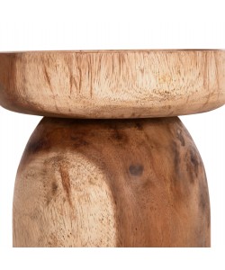 ΤΡΑΠΕΖΙ ΒΟΗΘΗΤΙΚΟ LOKI HM9899.11 ΜΑΣΙΦ ΞΥΛΟ SUAR ΣΕ ΦΥΣΙΚΟ Φ30x50Υεκ.