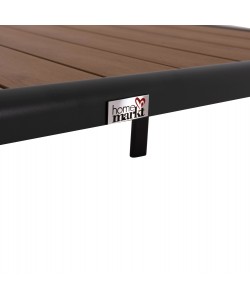 ΤΡΑΠΕΖΑΚΙ ΞΑΠΛΩΣΤΡΑΣ BENTRY HM6276.03 ΑΛΟΥΜΙΝΙΟ ΣΚΟΥΡΟ ΓΚΡΙ--POLYWOOD 100x56x35Υεκ.