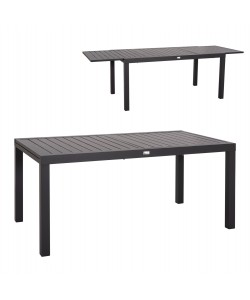 ΤΡΑΠΕΖΙ ΕΠΕΚΤΕΙΝΟΜΕΝΟ KRUM HM6277.03 ΑΛΟΥΜΙΝΙΟ ΣΚΟΥΡΟ ΓΚΡΙ 160-240x90x73Υεκ.