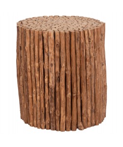 ΤΡΑΠΕΖΙ ΣΑΛΟΝΙΟΥ ΣΤΡΟΓΓΥΛΟ DRIFTER HM4443 DRIFTWOOD ΣΕ ΦΥΣΙΚΟ ΧΡΩΜΑ Φ36x40Υεκ