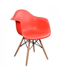 ΠΟΛΥΘΡΟΝΑ ΜΕ ΞΥΛΙΝΑ ΠΟΔΙΑ & ΚΑΘΙΣΜΑ ΚΟΚΚΙΝΟ MIRTO HM005.04 64x60x81 εκ.