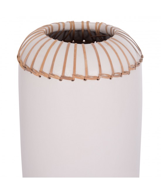 ΕΠΙΤΡΑΠΕΖΙΟ ΔΙΑΚΟΣΜΗΤΙΚΟ ΒΑΖΟ LENNOX HM4675.02S TΕΡΑΚΟΤΑ ΣΕ ΛΕΥΚΟ--Φ18x33Υεκ.