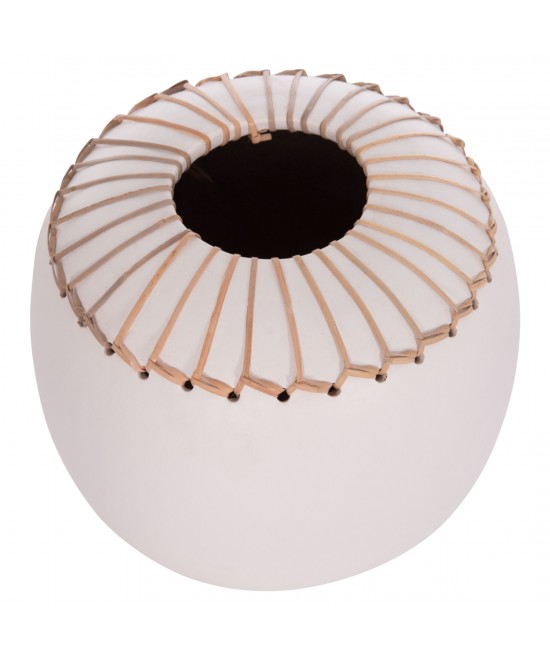 ΕΠΙΤΡΑΠΕΖΙΟ ΔΙΑΚΟΣΜΗΤΙΚΟ ΒΑΖΟ LENNOX HM4675.02L TΕΡΑΚΟΤΑ ΣΕ ΛΕΥΚΟ--Φ22x20Υεκ.