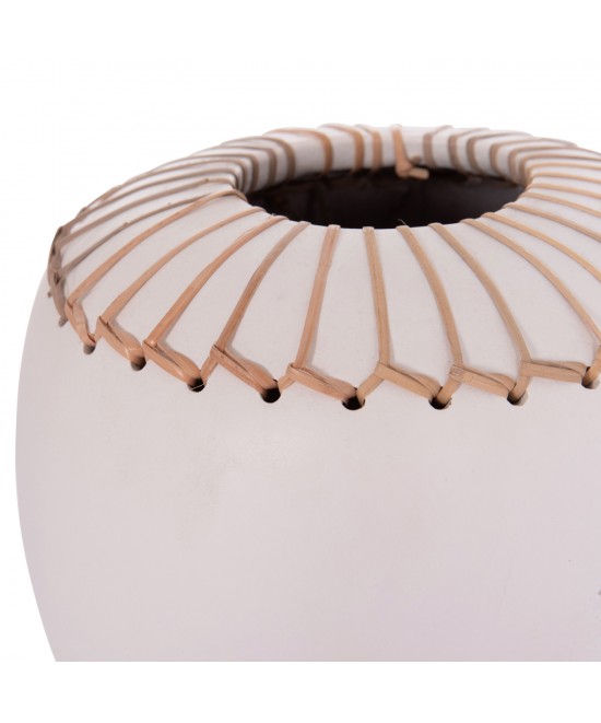 ΕΠΙΤΡΑΠΕΖΙΟ ΔΙΑΚΟΣΜΗΤΙΚΟ ΒΑΖΟ LENNOX HM4675.02L TΕΡΑΚΟΤΑ ΣΕ ΛΕΥΚΟ--Φ22x20Υεκ.